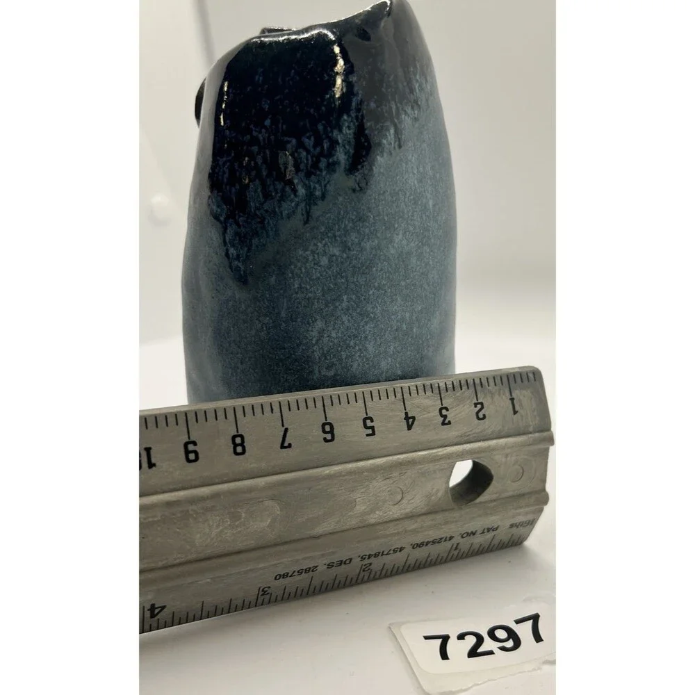 Vintage American Studio Pottery Vase  Clay mcm pottery handmade dark colors